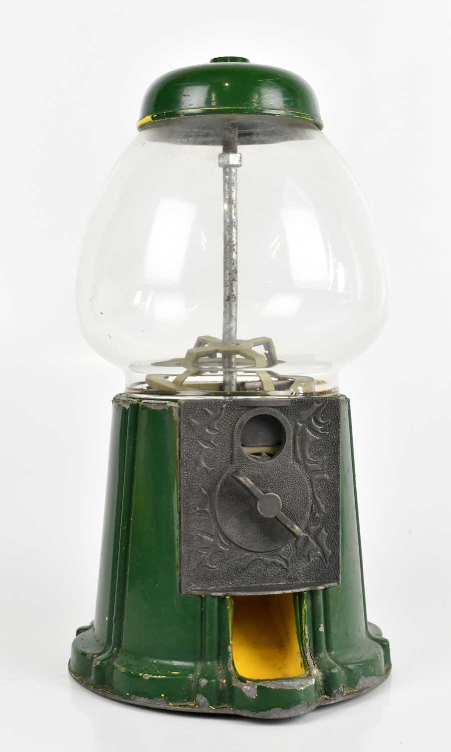 A vintage American gum ball dispenser, height 39cm.