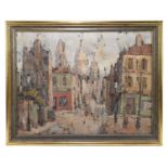 DAVID STANSKY; oil on canvas, Continental street scene, signed, 51 x 66cm, framed.