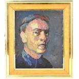 † NORMAN LAYCOCK; (BRITISH, 1920-1985); oil on board, ‘Self -Portrait’, unsigned, 29 x 24cm,