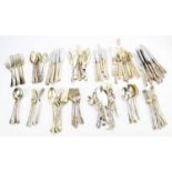 A collection of silver plated cutlery, various manufacturers to include Elkington, etc.