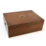 An early 20th century table canteen box, width 47cm.