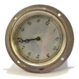 SMITHS; a chrome desk time piece, possibly from a 1922 Bentley, with Arabic dial numbered P.325.916,