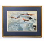 DAVID JOHN SWEETINGHAM; watercolour, ‘Canoeing’, signed and titled lower right, 26 x 38.5cm,
