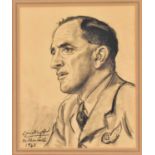 † DAME LAURA KNIGHT (British, 1877-1970); graphite on paper, ‘Portrait of Andy Haydn’ signed lower