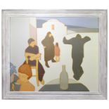 † BARBARA NEVILLE SHAW; oil on canvas board, ‘Images of Greek Islands III’, unsigned, 75 x 62cm,