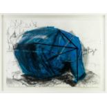 REBECCA APPLEBY (born 1979); 'Blue Appendage', a study on paper, signed lower right, 61 x 43cm,