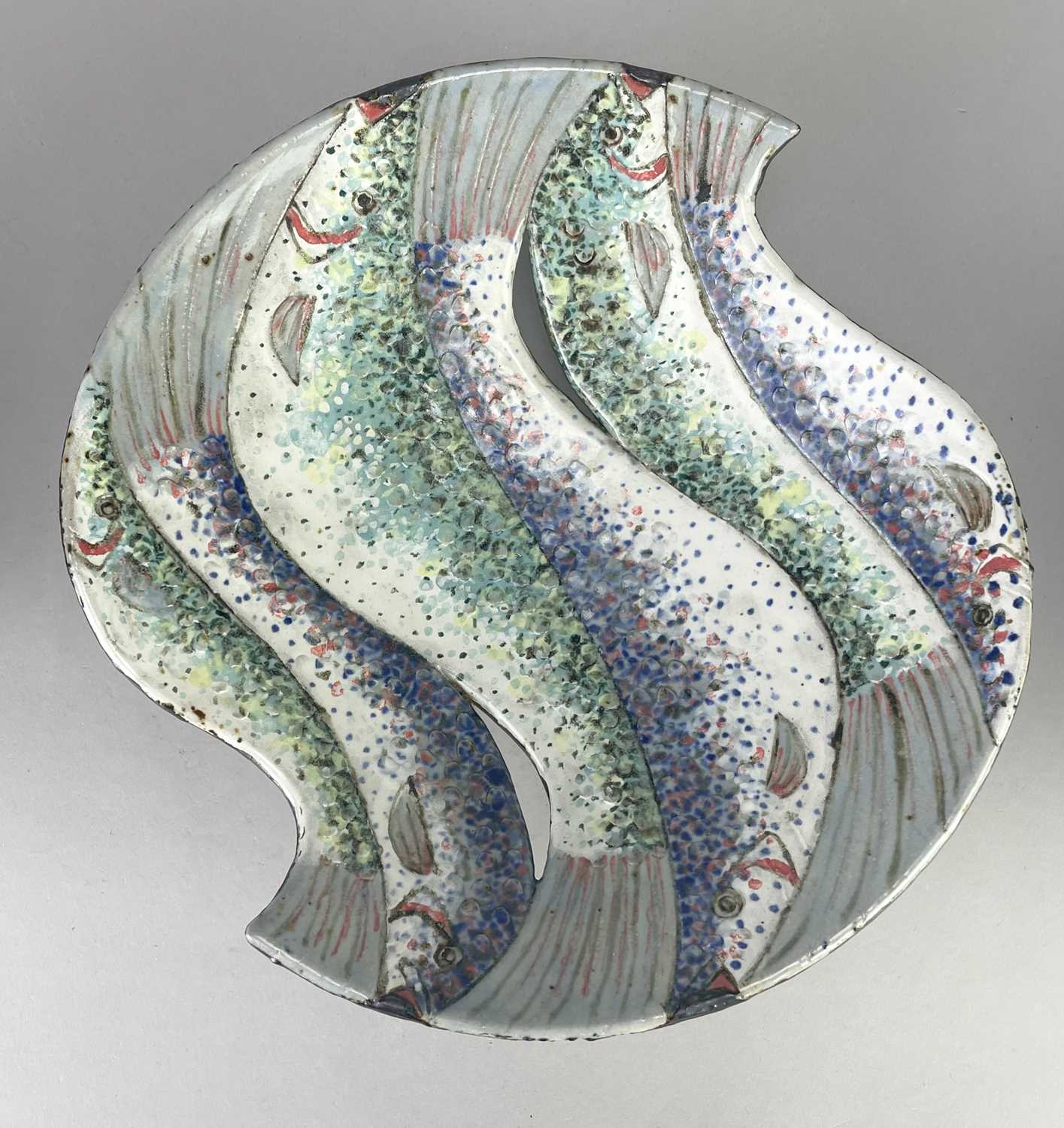 † ROGER COCKRAM (born 1947) for Chittlehampton Pottery; a pierced stoneware bowl with wavy rim - Image 4 of 9