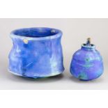 † ASHLEY HOWARD (born 1963); a stoneware vessel covered in copper barium glaze, impressed AH mark,