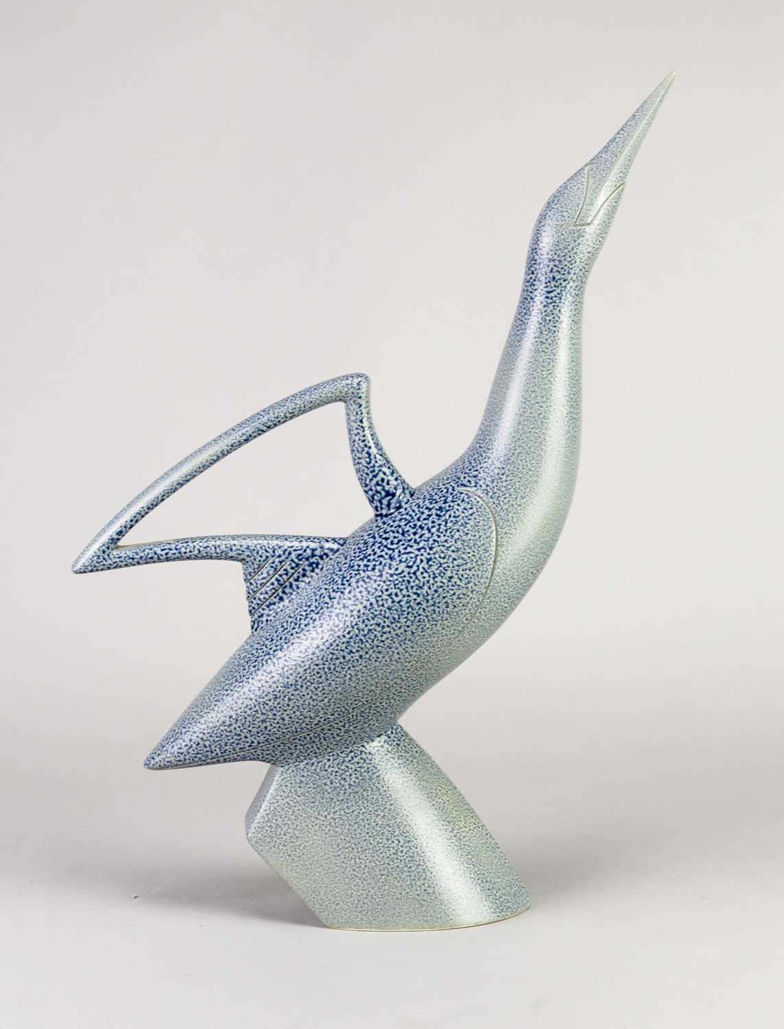 † ANTHONY THEAKSTON (born 1965); a salt glazed bird jug, incised signature, height 36cm.Condition - Image 2 of 3