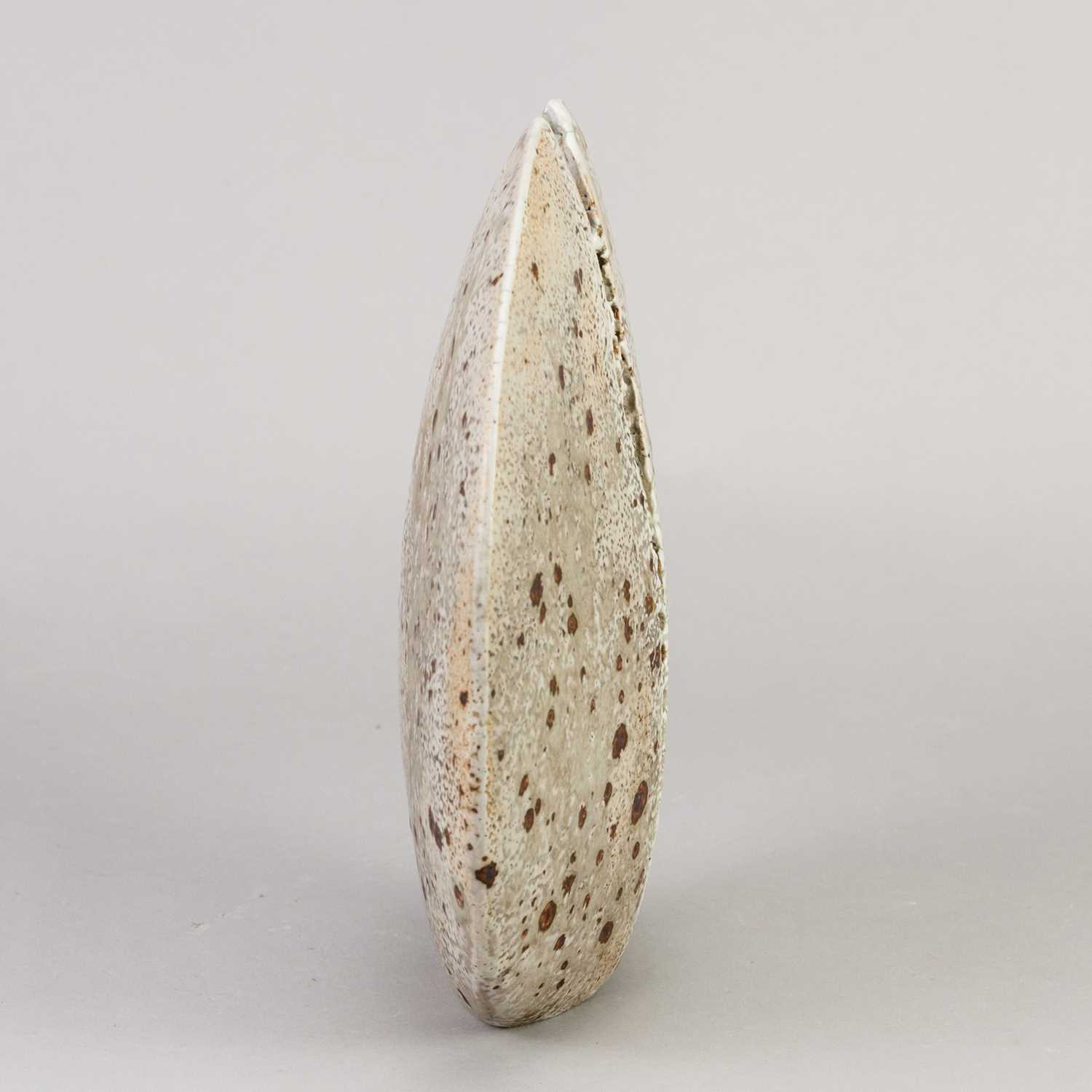 † ALAN WALLWORK (1931-2019); a stoneware split pebble with impressed decoration forming the parting, - Image 3 of 6