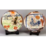 † BEN FOSKER (born 1960); a pair of slip decorated earthenware plates depicting a horse and a bee,