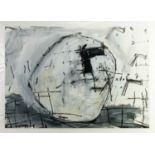 REBECCA APPLEBY (born 1979); a study on paper for the large earthenware boulder form, signed lower