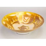 † ALAN CAIGER-SMITH (1930-2020) for Aldermaston Pottery; a tin glazed earthenware bowl decorated