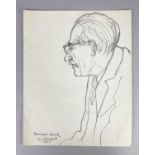 † GUY WORSDELL (1908-1978); 'Bernard Leach', a pencil portrait, signed and dated 1965 lower left (