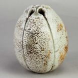 † ALAN WALLWORK (1931- 2019); a stoneware seed pod form, incised AW mark, height 12.5cm.Condition