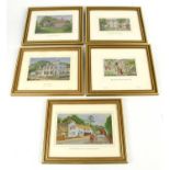 BROCKLEHURST-WHISTON; five Macclesfield silk pictures, including the Gap at Kettleshulme, King