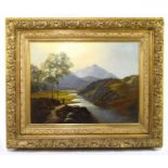 K GILBERT; oil on canvas, rural scene, signed and dated lower left 1885, 59 x 44cm, framed.