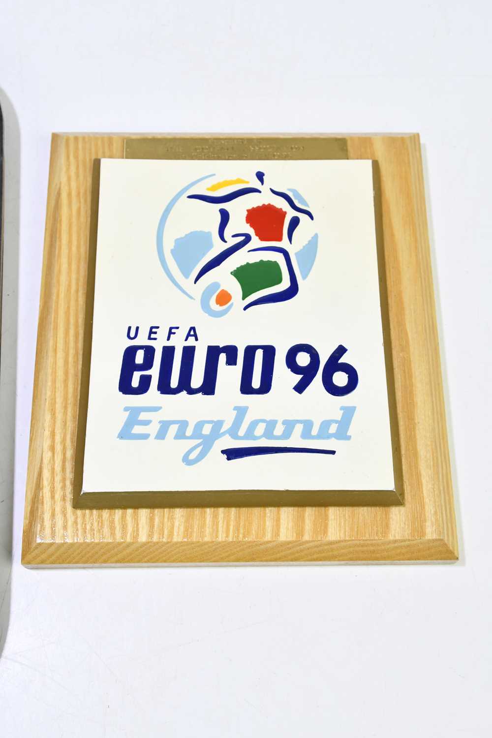 ENGLAND, UEFA EURO FOOTBALL; a silver plated tray inscribed 'From The Swiss Federation for Euro 2004 - Image 6 of 6