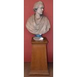 WILLIAM BRODIE, R.S.A, A.R.S.A (1815-1881); a large carved white marble life size bust of a young