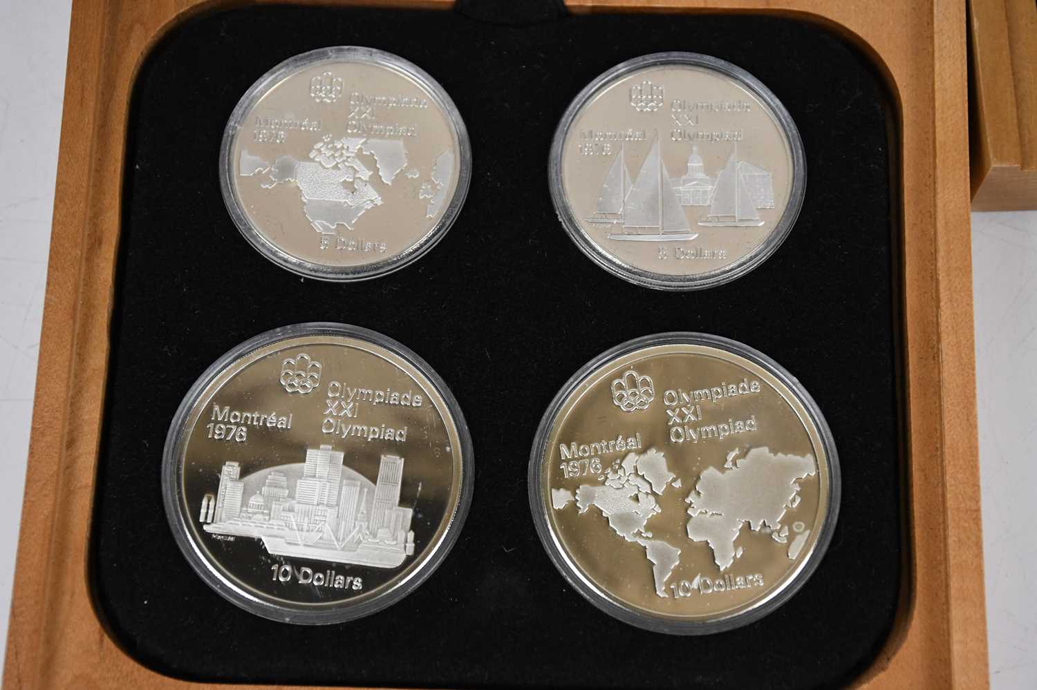 ROYAL CANADIAN MINT; four 1976 Montreal Olympic silver proof coin sets, boxed with certificates, - Image 3 of 5