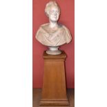PATRIC PARK, R.S.A, A.R.S.A (1811-1855); a large life size carved white marble bust of a gentleman