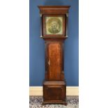 HENRY WATSON, BLACKBURN; an 18th century oak cased eight day longcase clock, the brass face with
