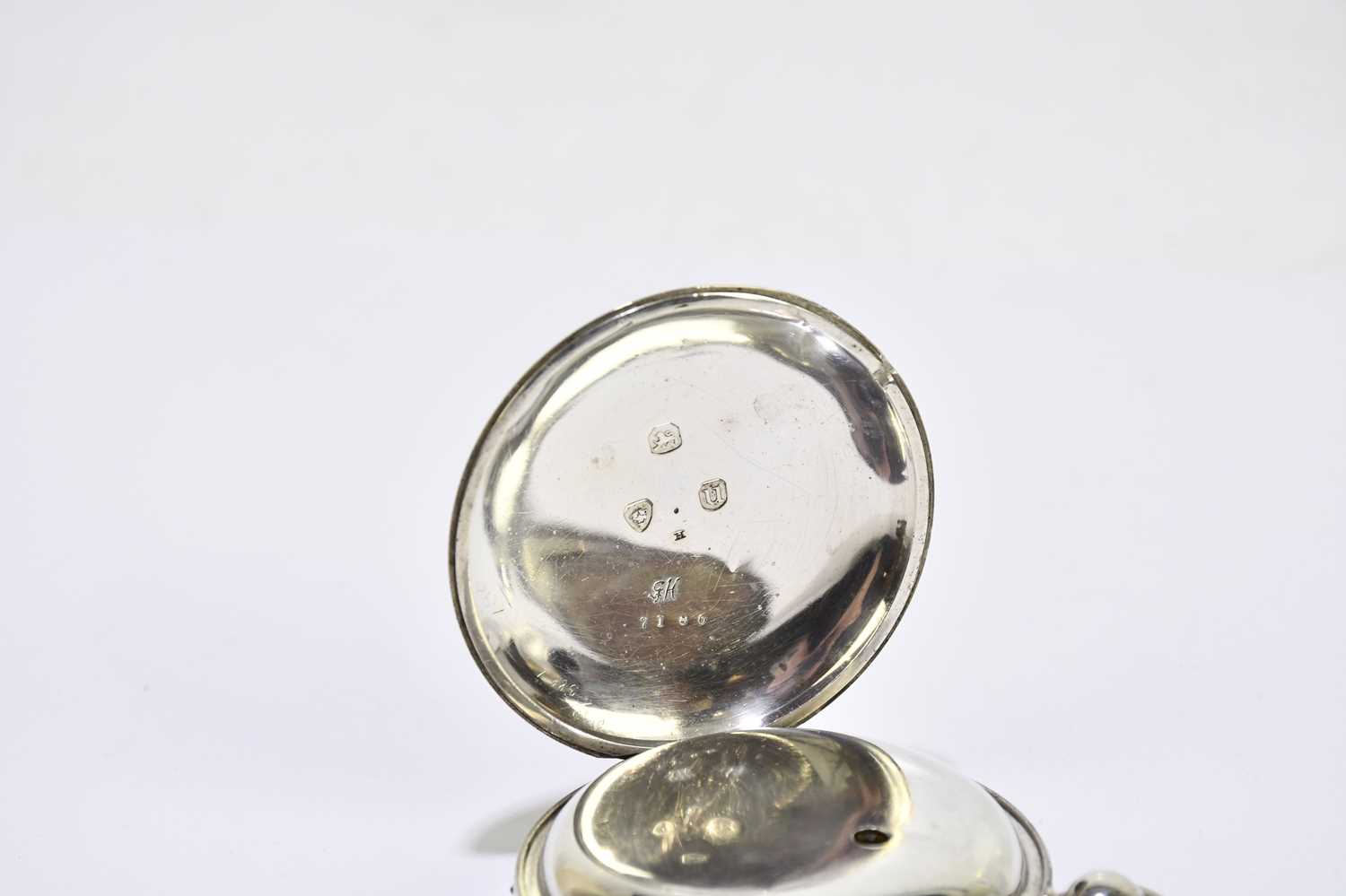 FRENCH, BRISTOL; a William IV hallmarked silver cased key wind full Hunter pocket watch, the - Image 3 of 6