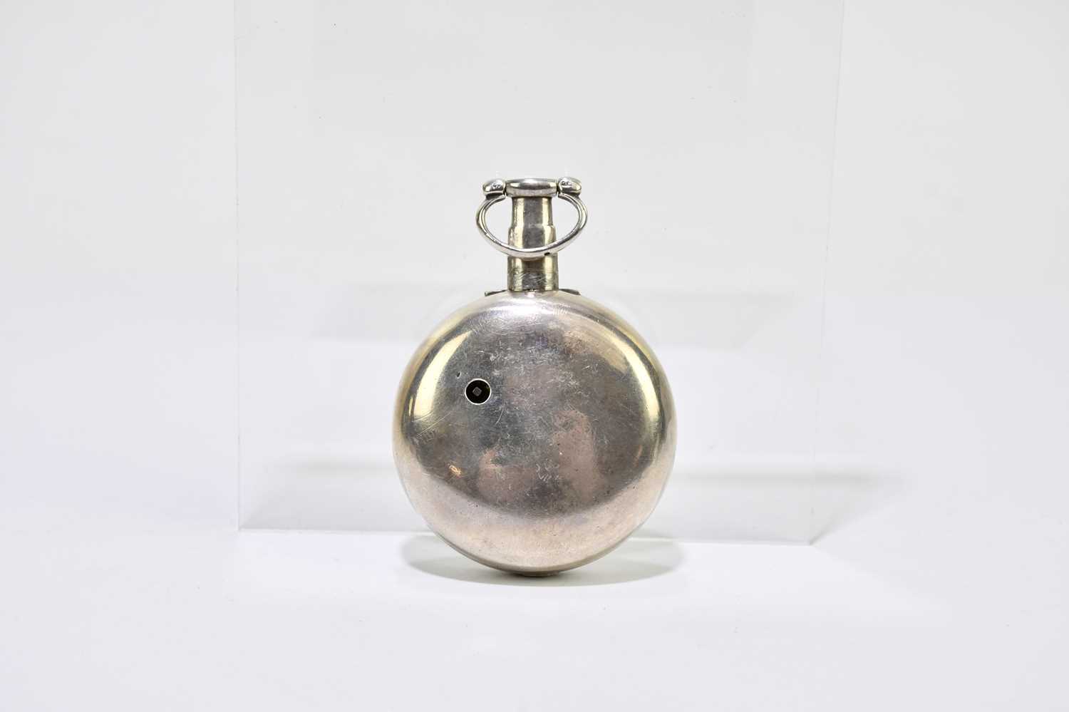 EDWARD FAIRCLOUGH, LIVERPOOL; a George IV hallmarked silver key wind pair cased pocket watch, the - Image 2 of 9