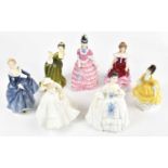 ROYAL DOULTON; seven figures to include Diane HN3604, all seconds (7).