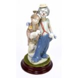 LLADRO; a Collectors' Society figure, 'Pals Forever', no 7686, with a curricular base.Condition