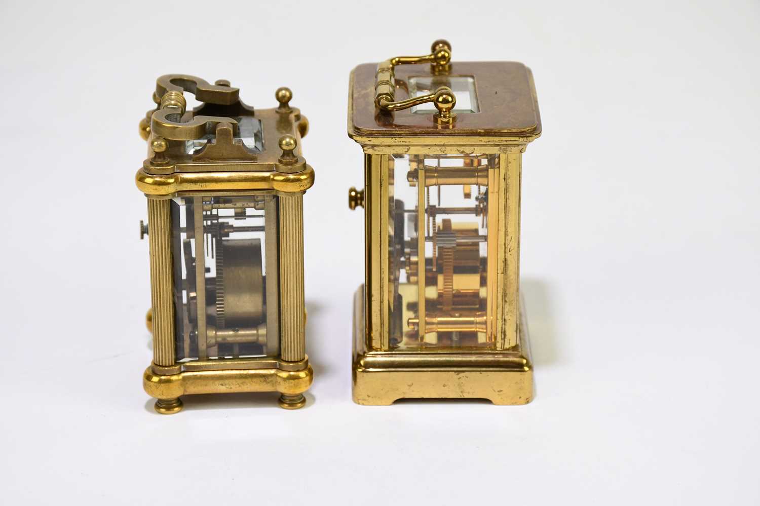 MATTHEW NORMAN; a brass cased carriage clock, the enamel dial set with Roman numerals, height 8cm, - Image 2 of 5