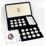ROYAL MINT; Golden Wedding Anniversary 1947-1997 silver proof coin collection, comprising twenty-
