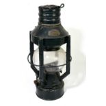 THE HUMBER SHIPWRIGHT CO, ST ANDREWS DOCK, HULL; a vintage painted metal and brass dock lamp with