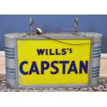 WILL'S CAPSTAN; a vintage painted metal and perspex advertising sign, length 79cm.Condition