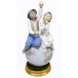 LLADRO UNICEF; a figure group 'A World of Love', height 26cm, with circular stand.Condition