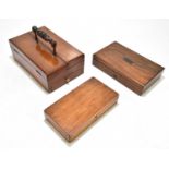 A 19th century mahogany stationery cabinet, the hinged doors enclosing pen tray and inkwell, with