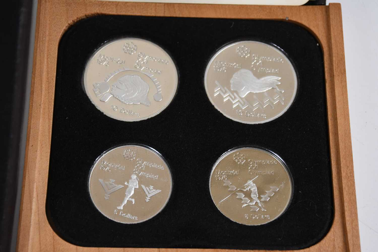 ROYAL CANADIAN MINT; four 1976 Montreal Olympic silver proof coin sets, boxed with certificates, - Image 5 of 5