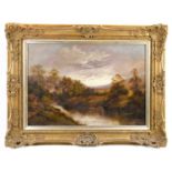 AW BIBBS; a late 19th century oil on board, 'Autumn At Old Storridge', signed and dated 1890