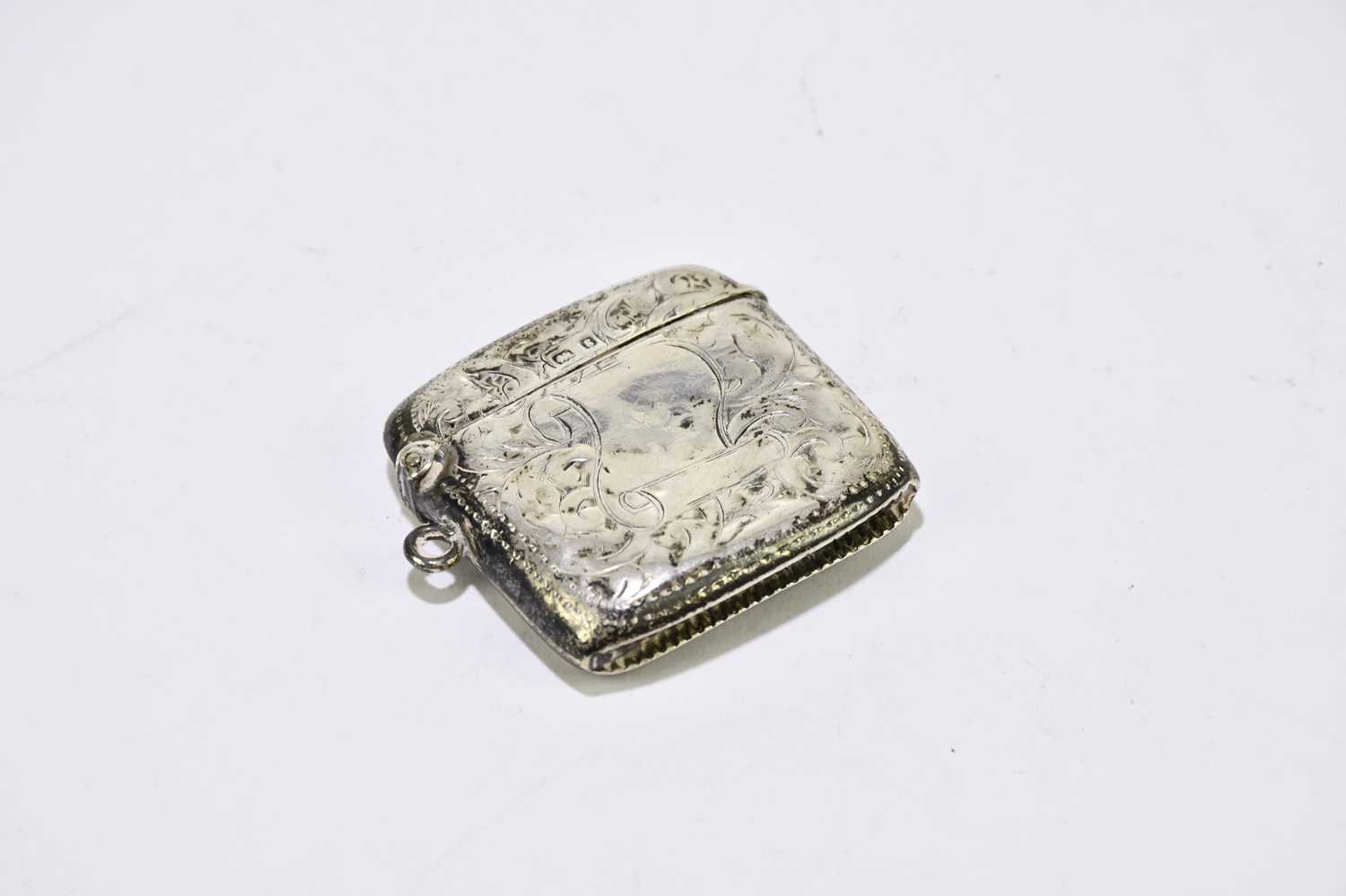 JOSEPH GLOSTER LTD; a George V hallmarked silver cigarette case of rectangular form with engine - Image 5 of 5