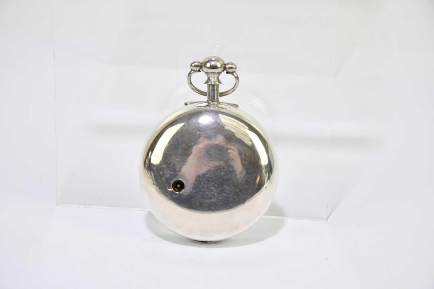 GEORGE DUNBAR, TURRIFF; a George III hallmarked silver pair cased open face key wind pocket watch, - Image 5 of 9