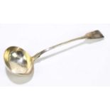 CHAWNER & CO; a Victorian hallmarked silver soup ladle, London 1896, length 32cm, approx weight 8.