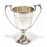 MILITARY INTEREST; a George V hallmarked silver trophy inscribed '1st Infantry Division Inter-Unit
