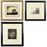 AMAND-DURAND; three engravings comprising 'Three Trees', 'Landscape with Three Thatched Cottages'