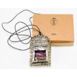 † GRAYSON PERRY (born 1960); 'Reliquary, 2009', ceramic fragments and incised metal pendant on waxed