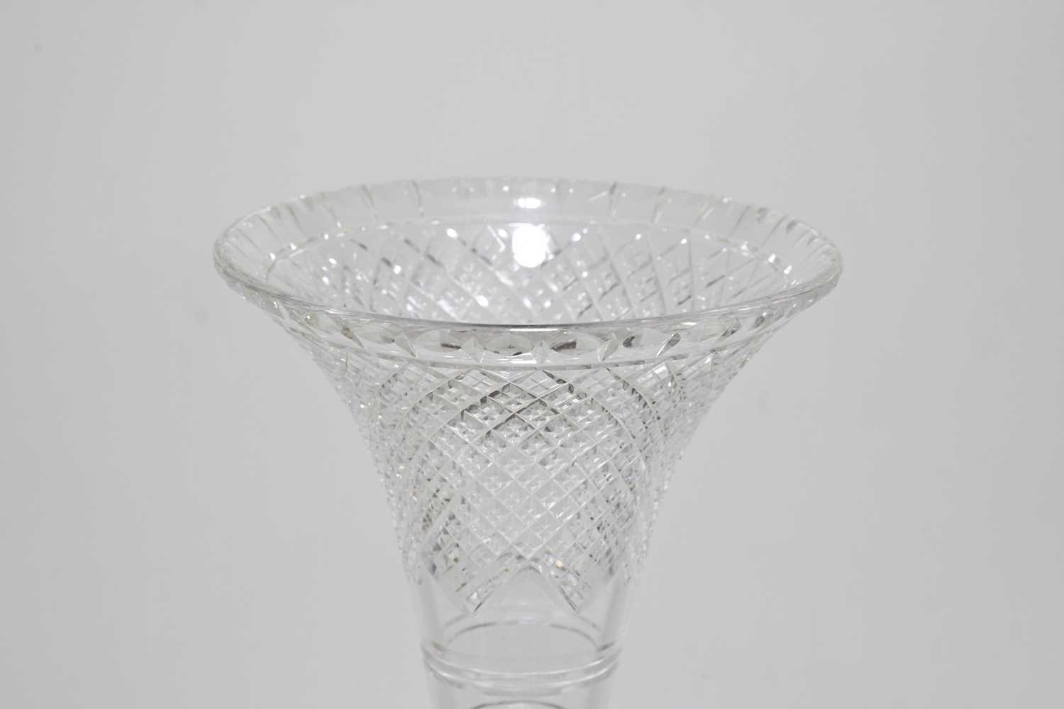 MAPPIN & WEBB; a Victorian hallmarked silver epergne with cut glass flute and dish, terminating on a - Image 2 of 5