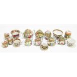 A collection of 19th century and later Canton miniature ceramics to include a teapot, trinket