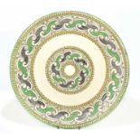 CHARLOTTE RHEAD FOR CROWN DUCAL; a large circular wall charger decorated in the green chain pattern,