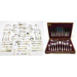 VINERS LTD; a silver plated King's pattern canteen of cutlery, with an assortment of various