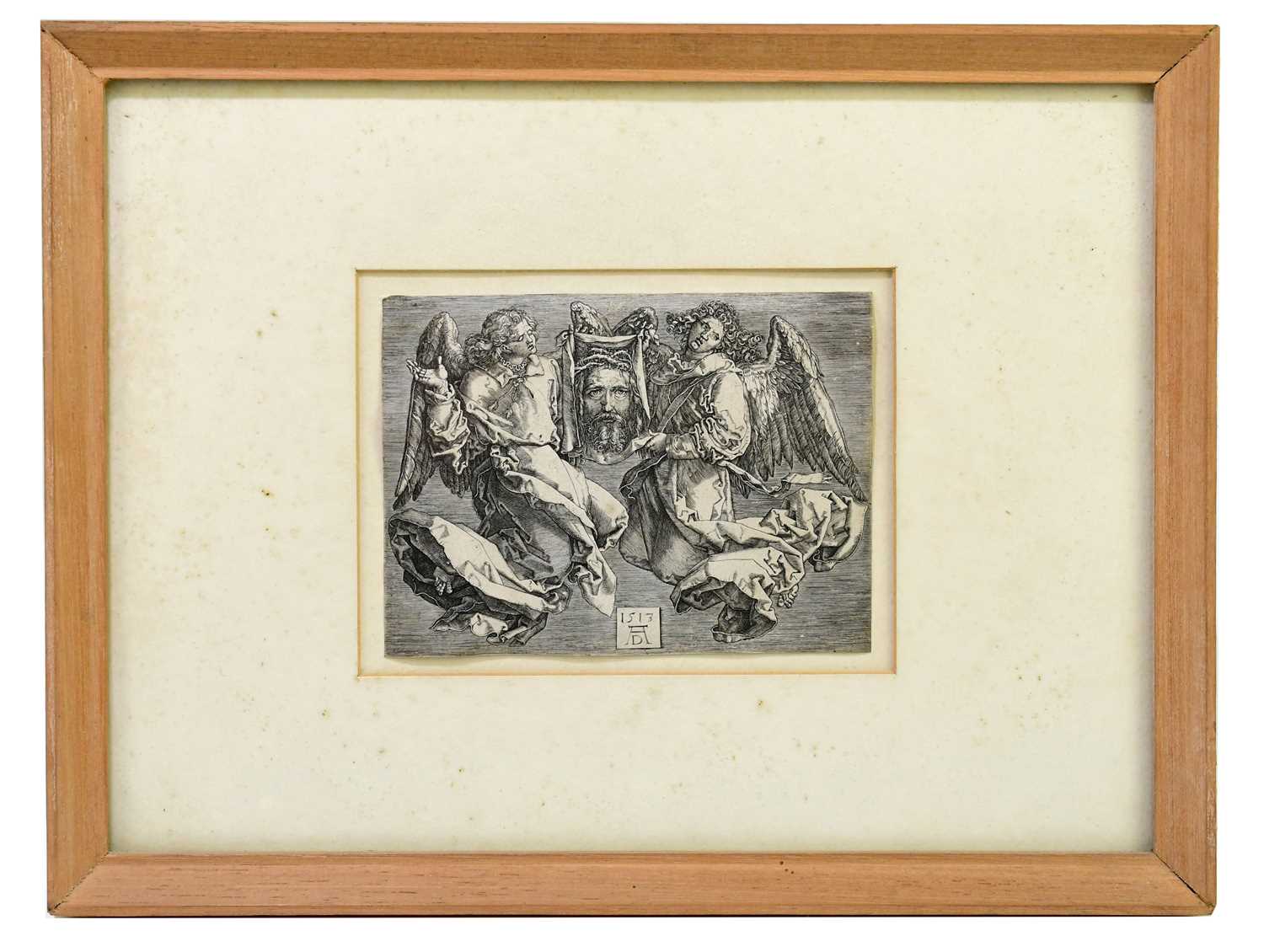 AFTER ALBRECHT DÜRER; engraving, 'Sudarium of St Veronica', initialled and dated 1513 within the - Image 4 of 6