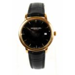 RAYMOND WEIL; a gentleman's Toccata wristwatch, the black dial with baton numerals and date